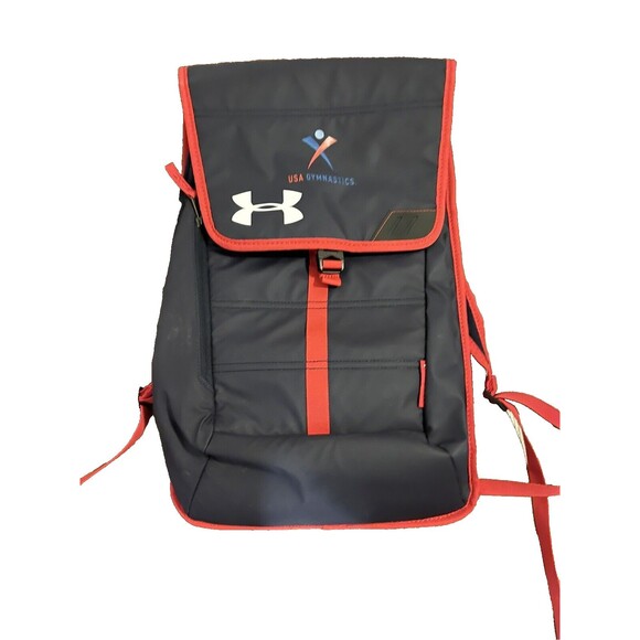 Women's Under Armour Blue Red USA Gymnastics Backpack Hiking Gym - Picture 1 of 8